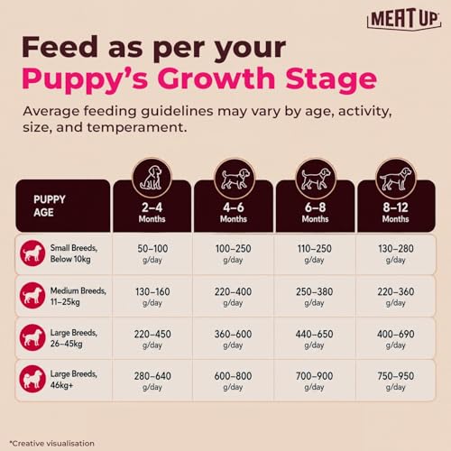 Image of Meat Up Puppy Dry Dog Food 6kg (3kg + 3kg Free) | Chicken & Milk Flavour | Supports Brain & Nervous System Development | Maintains Digestive Health | Enriched with Vitamins & Minerals