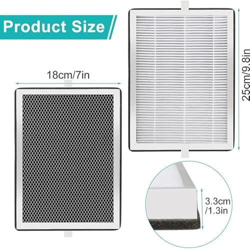 Replacement Parts 3 in 1 H13 True HEPA Filter and Activated Carbon Compatible with Medify MA-25 Air Purifier, Pre-Filter 4 Packs - Thumbnail 5