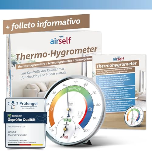 Termometro Digital casa análogo para Interiores - termometro casa Ambiental y medidor Humedad con margen de Confort para un Control práctico de la climatización Interior - imagen 5