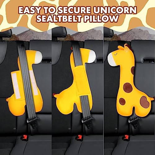 Pinkgarden Seat Belt Pillow for Kids Soft Plush Seatbelt Cover Cushion with Neck Support - Image 4