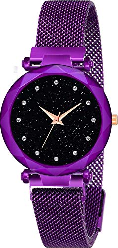 SWADESI STUFF Analogue Multicolour Dial Magnetic Quartz Girls and Womens Bracelet Wrist Watch with Stainless Steel Buckle Belt (B083HMTKM2) Amazon Price History, Amazon Price Tracker