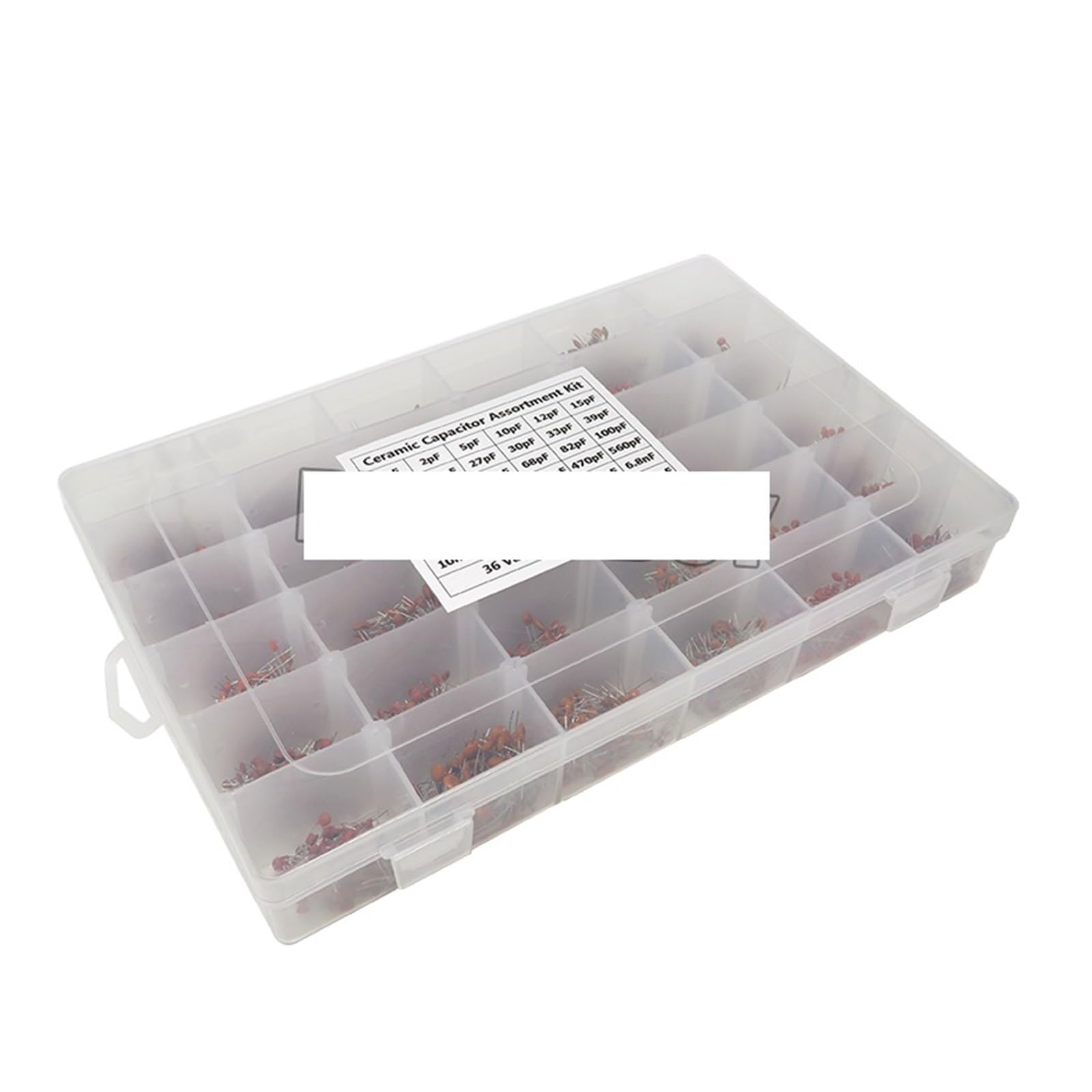 AARTERZZA 3600PCS/lot 1PF-100nF Ceramic Capacitor Assortment Kit 10PF 22PF 33PF 47PF 100PF 330PF 470PF 1NF 10NF 47NF 50V Capacitors Set