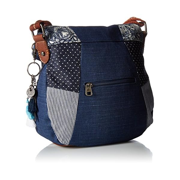 Sakroots-Foldover-Crossbody Sakroots womens Foldover Crossbody Bag Cotton Canvas, Multifunctional Purse With Adjustable Strap Zipper Pockets Sustainable Durable Design, Navy Spirit Desert, One Size US