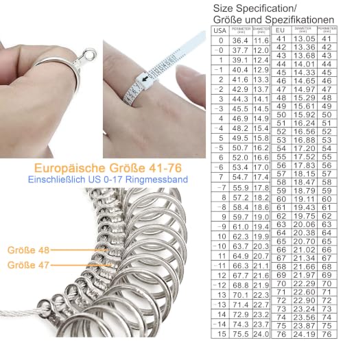 Medidor de anillo para saber la talla de dedos antes de comprar joyería 3