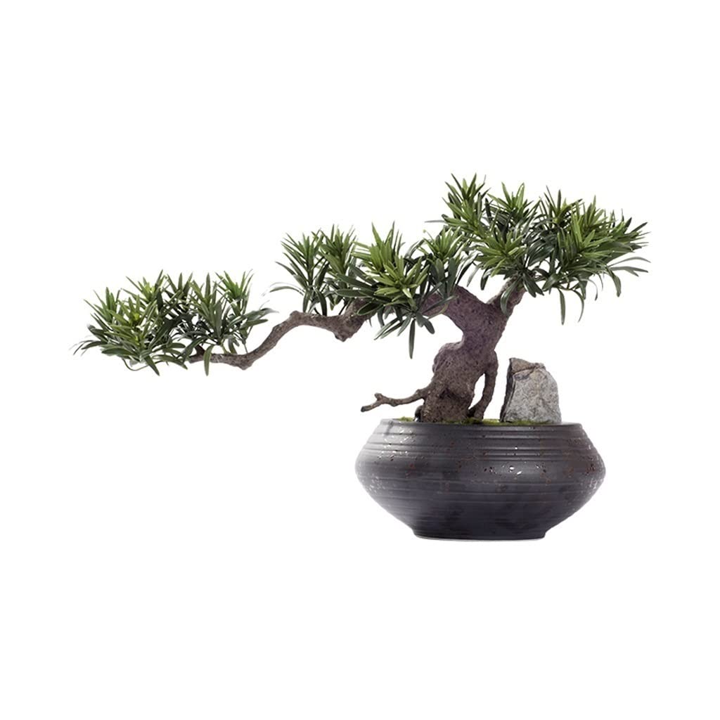 ULTRAWAVE Faux Tree Artificial Bonsai Tree Ceramic Pot Green Plant Decoration Suitable for Home Office Garden Desktop Faux Plants Indoor