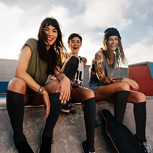 Jiuguva 20 Pairs Softball Socks Compression Football Baseball Socks Athletic Soccer Socks For Women Men Adult Youth (Black) #TOP6