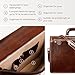 Time Resistance Leather Briefcase - Italian Handmade Leather Laptop Bag - Handbag for Men - Professional Computer Case (Brown)
