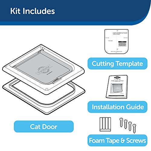Purrfect Portal Built in Interior Pet Cat Door for Medium & Large Cats