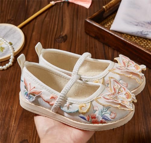 kkdom Girls Handmade Hanfu Shoes Children Chinese Traditional Embroidered Shoes Baby Antique Costume Performance Ballet Flats Toddler Girl3