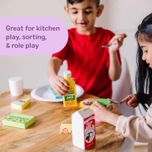 Melissa & Doug Fridge Food Wooden Play Food Kitchen Set - image 6