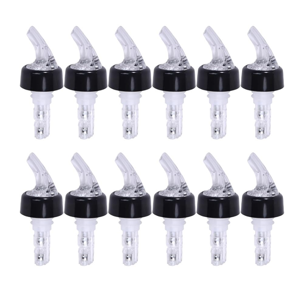Aundhegrtt Wine Bottle Pour Spout Plug Stopper Cork Leakproof 12PCS 30ml Plastic Liquor Pourer Olive Oil Dispenser