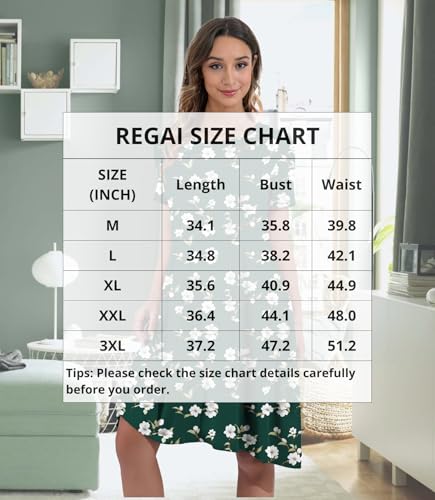 Women's Summer Casual Short Sleeve Crew Neck T Shirt Dresses Loose Swing with Pockets4