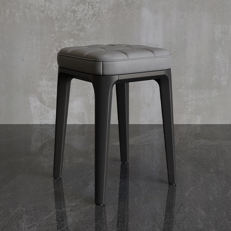 Sala de estar Taburete corto de 2 piezas, Silla acolchada, Reposapiés debajo del escritorio, Zapatero apilable, Reposapiés engrosado, Taburete de mesita de noche, Silla otomana para el hogar