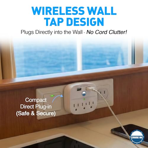 image for Cruise On Cruise Approved Power Strip - Non Surge Protector for Cruise