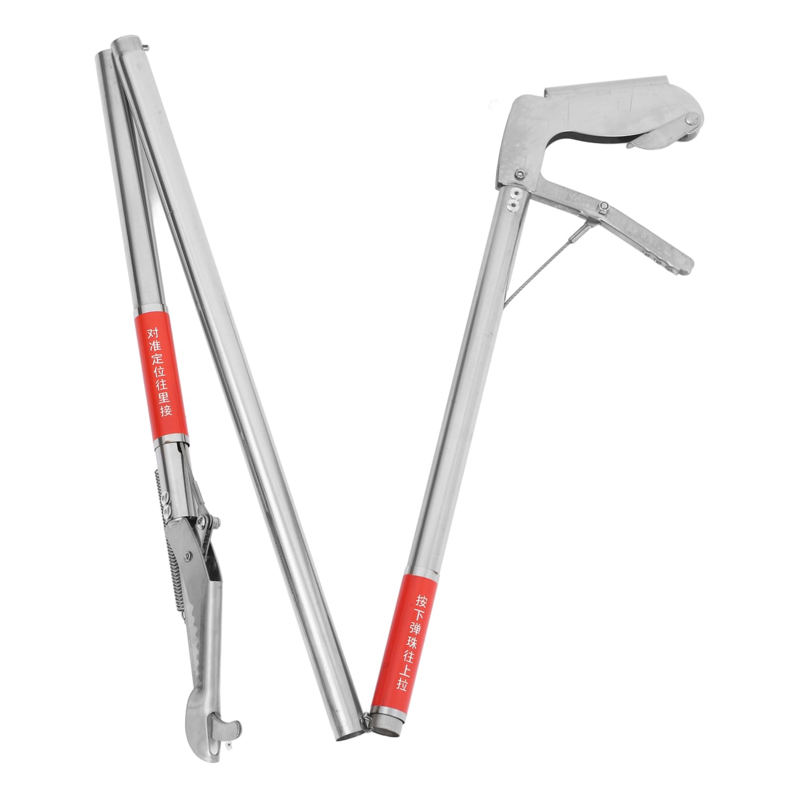 TOYANDONA Pinza Sezioni in Serpenti per Acciaio Pieghevole Inossidabile e Regolabile Argento Morsetto Antiscivolo 3 Leggera Resistente Cattura di Serpenti e Granchi