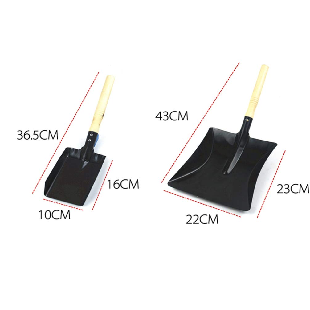 Pala de Jardinería 2piezas de Acero al Carbono Negra para Exteriores | Forma Única, Portátil y Ligera, Uso en Camping y Bbq, Herramienta Compacta para Tareas Multiusos