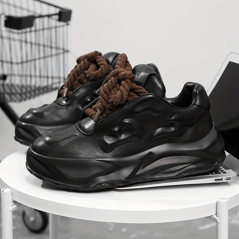 Men's Fashion Platform Sneakers Multi-Functional Casual Shoes, Vintage/Trendy Style2