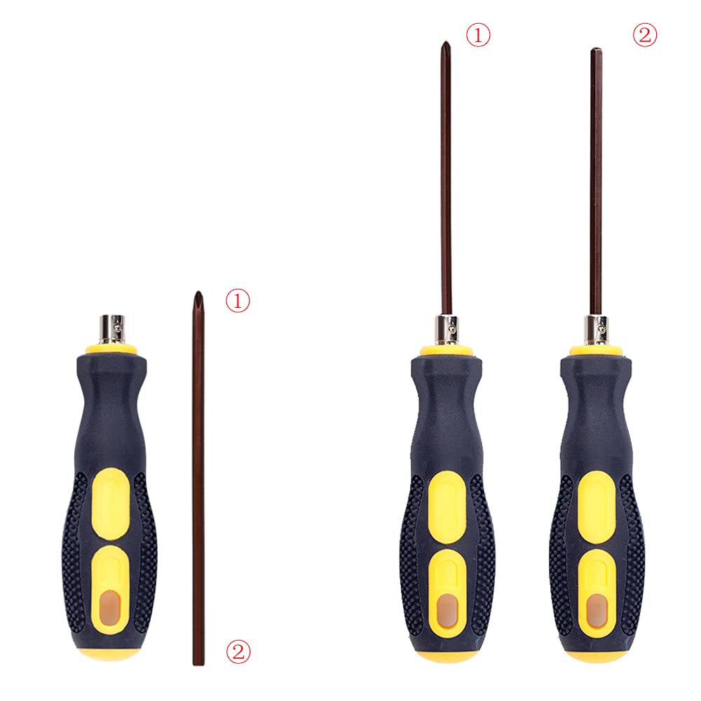 Crimpadora Terminales Alicates y Alicate Pelacables,Geevorks Kit de Alicates para Crimpadora con 5 Terminales Intercambiables + Screwdiver + Caja de Herramientas,para Terminales