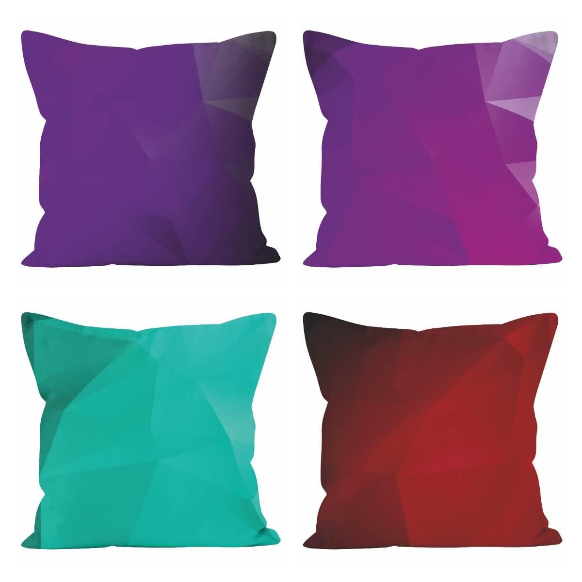 Housse de coussin extensible imperméable en lin 50x50 cm CEVAN, lot de 4 taies géométriques