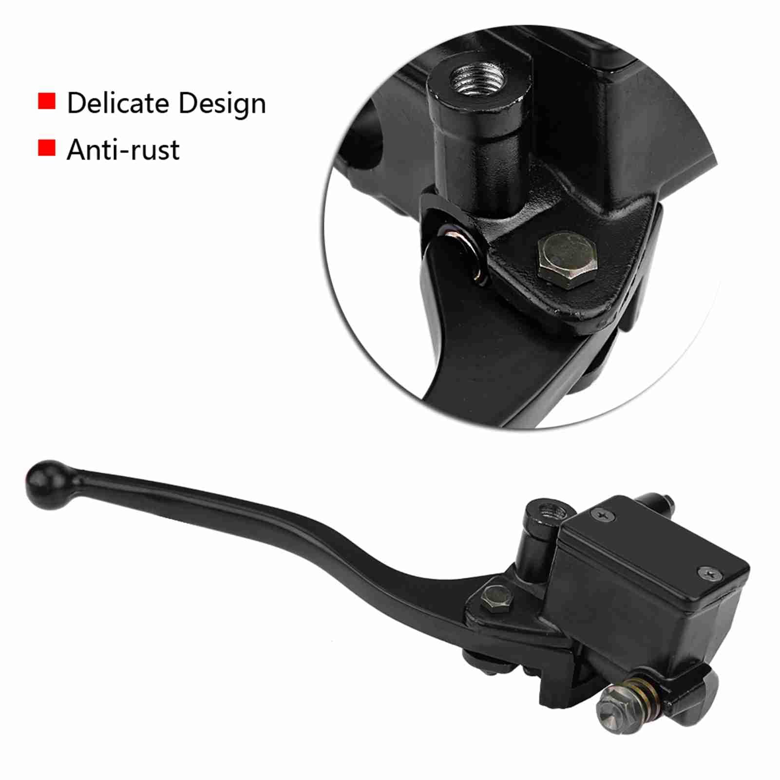 VOBOR Pompa Freno Anteriore Moto, Alluminio Pompa Freno Anteriore Destra Universale, Manubrio Leva Freno Giusto Moto Sostituzione per Rancher Sportrax Rincon 250 350 400 450