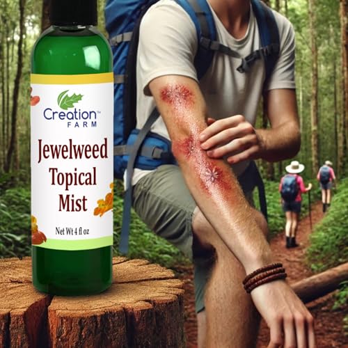 Creation Farm Jewelweed Spray 4 oz - Poison Ivy Itch Relief, Remedy Soothes Itchy Poison Oak, Allergy Rash, Bug Bites, Bee Stings, Para Prurito, Picaduras de Insectos, Hiedra Venenosa — view 5