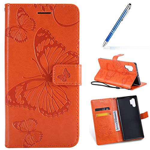 Robinsoni Case Compatible with Samsung Galaxy Note 10 Plus Phone Case Wallet Galaxy Note 10 Pro Leather Phone Cover Shockproof Kickstand Case Flip Note Book Cover Heavy Duty Case Hard Notebook Cover