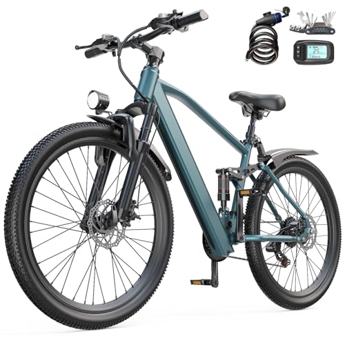 E-Bike 26' 21-Gang Hochkohlenstoffstahlrahmen 250W Motor 13Ah Akku Höchstgeschwindigkeit 25km/h City E-Bike mit LCD Display