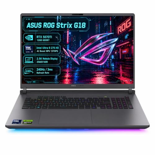 Image of ASUS ROG Strix G18 AI Gaming Laptop Intel Ultra 9 275HX RTX 5070TI 64GB 2TB