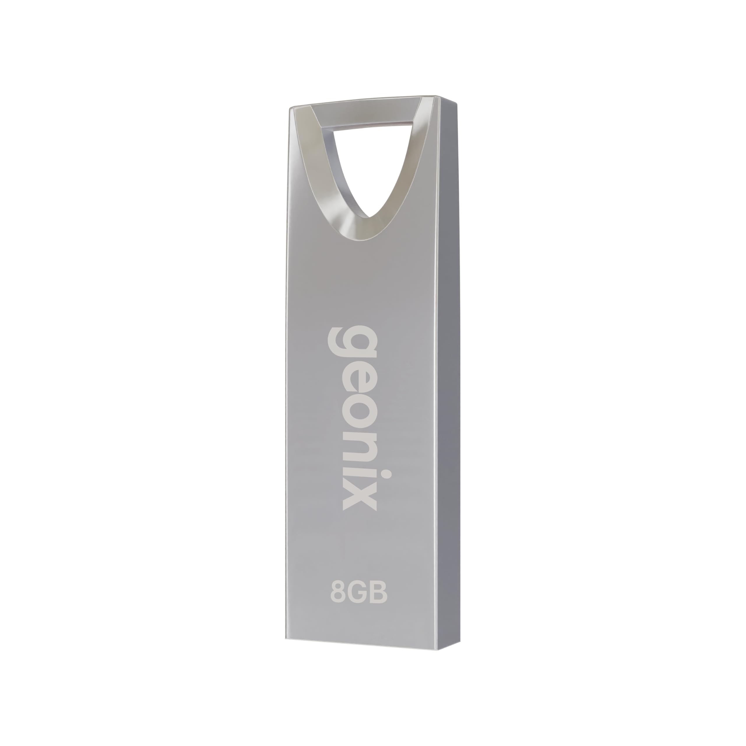 Geonix Pendrive I Silver I USB 2.0 I Keyring Design I Lightweight I Variant 8GB I 5 Years Warranty