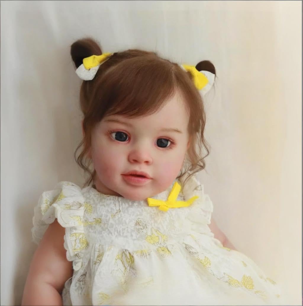 RXDOLL Duży rozmiar Reborn lalka dla maluchów Pippa 66 cm realistyczne lalki Reborn Baby Dolls maluch dziewczynka miękka tkanina winylowa ciało realistyczna lalka bobas z ładną sukienką dla dzieci