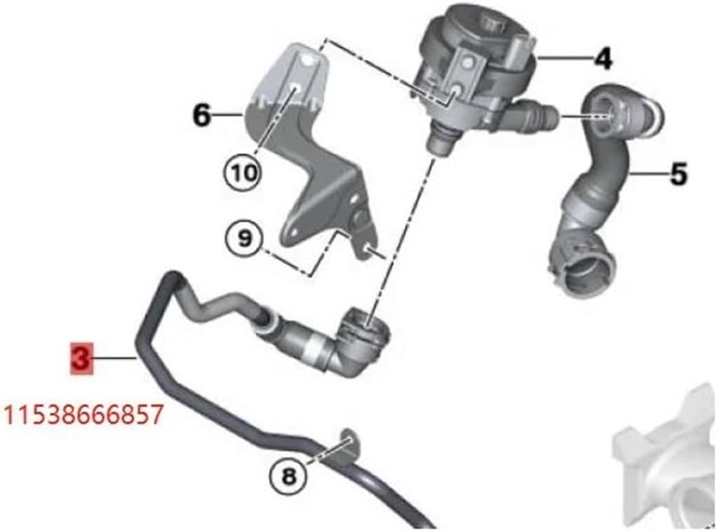 for Engine Cooling connectors 11538666857 Car for Engine Turbocharger Coolant for Pipe for Hose for 1 2 3 4 Series F20 F22 F30 F31 F32 G30