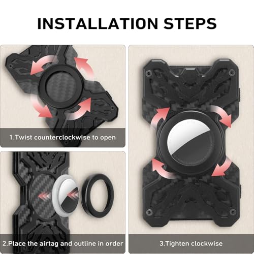 Minimalist Wallet for Men with Airtag Holder - RFID Wallets Slim Card Holder with Money Clip Gifts for Men (Black)4