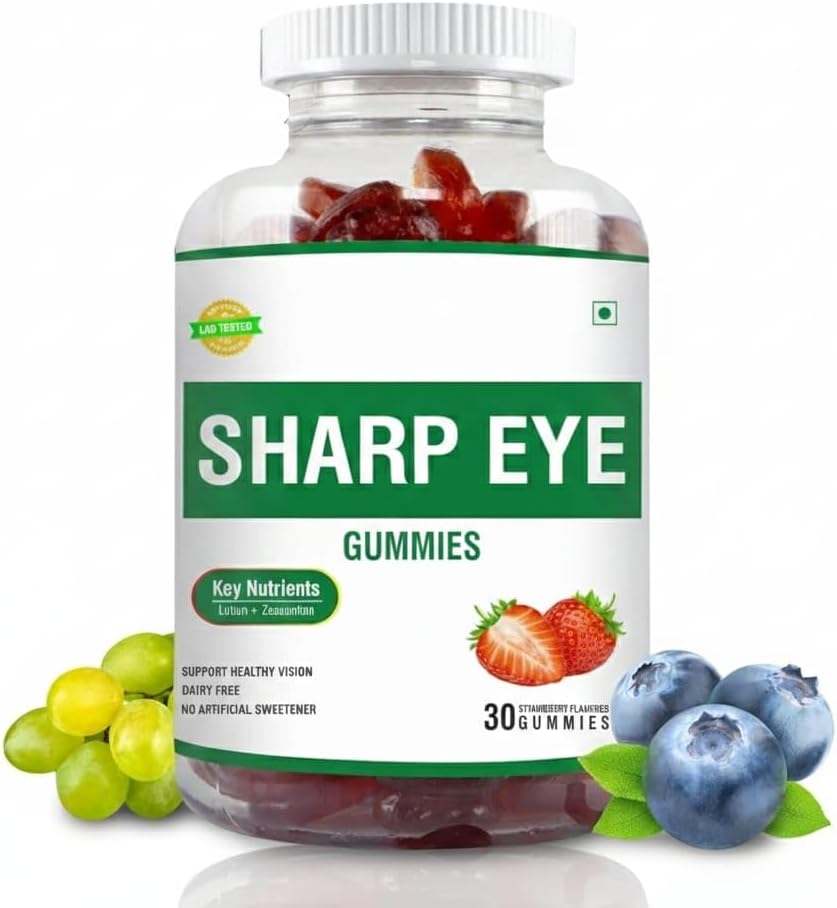 Nutrition Eye Health Gummies for Women & Men | Protects Against Blue Light Damage, Digital Strain and Dry Eyes | Enriched Lutein & Zeaxanthin- 30 Gummies
