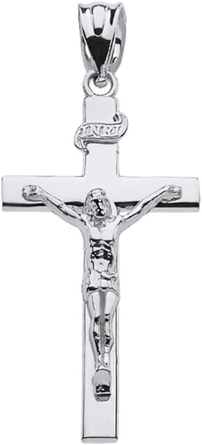 Claddagh GoldCladdagh Gold Sacred Symbolism: Embrace Faith Sterling Silver Cross Pendant - Choose Your Perfect Size (S-L)