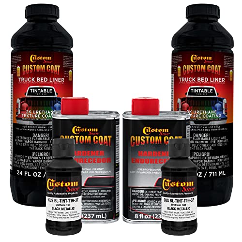 Image of Custom Coat Black Metallic 2 Quart Spray-On Urethane Truck Bed Liner Kit