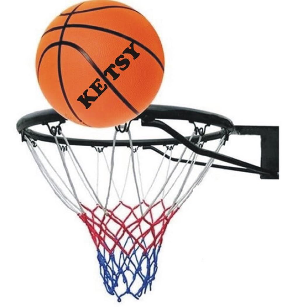 Buy KETSY Basket Ball Ring with Net and Basketball Size 7 Nos. for Home