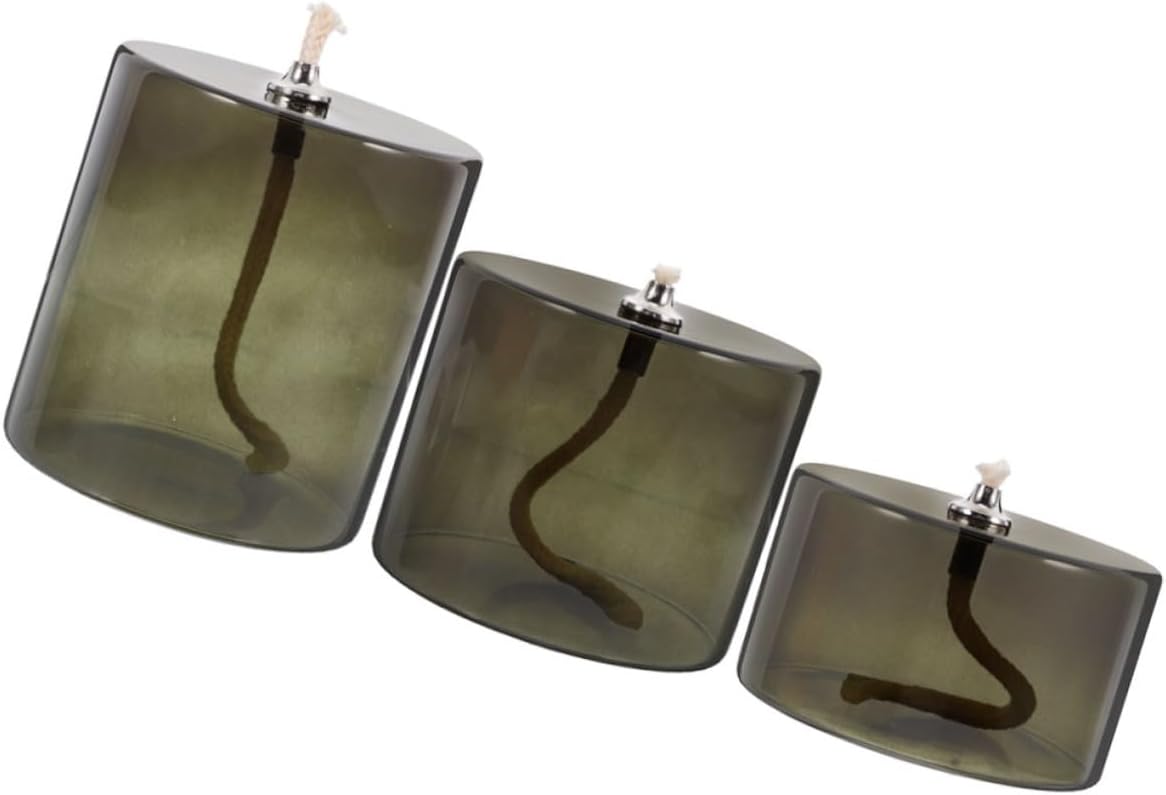 3pcs Vintage Glass Oil Lamp Set Creative Kerosene Lamp for Home Decor Decorative Desktop Lighting for Parties and Weddings Elegant Glass Candle Holder