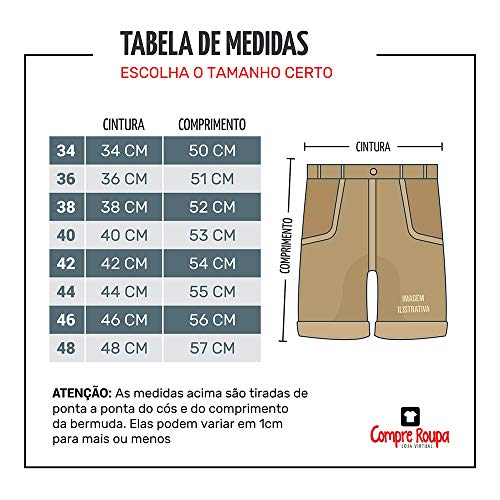 Bermuda Cargo Masculina Brim Azul Marinho Bamborra Tamanho:48