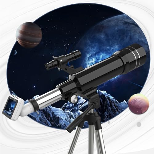 Telescopio refractor 400/70 con trípode ajustable y bolsa de viaje miniatura 4