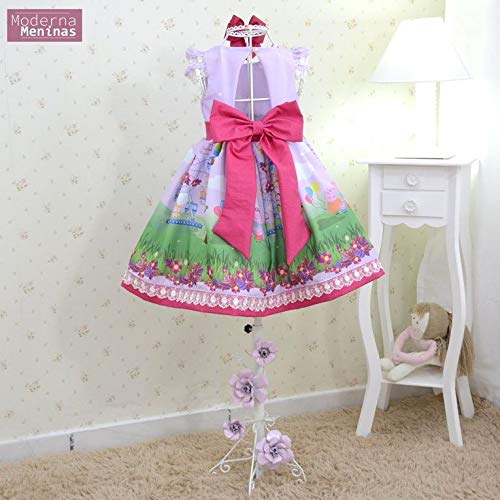 Vestido da peppa pig festa infantil superluxo