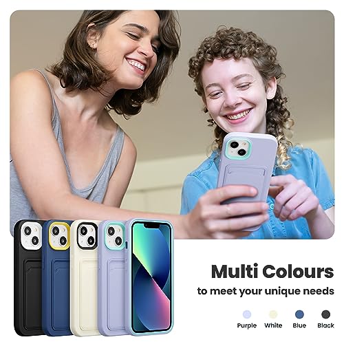ZCDAYE Case for iPhone 13, Soft Silicone Phone Case with Card Holder, Silky Touch Slim Protective Phone Cover for iPhone 13 (6.1 inch), Purple ZCDAYE Case for iPhone 13, Soft Silicone Phone Case with Card Holder, Silky Touch Slim Protective Phone Cover for iPhone 13 (6.1 inch), Purple