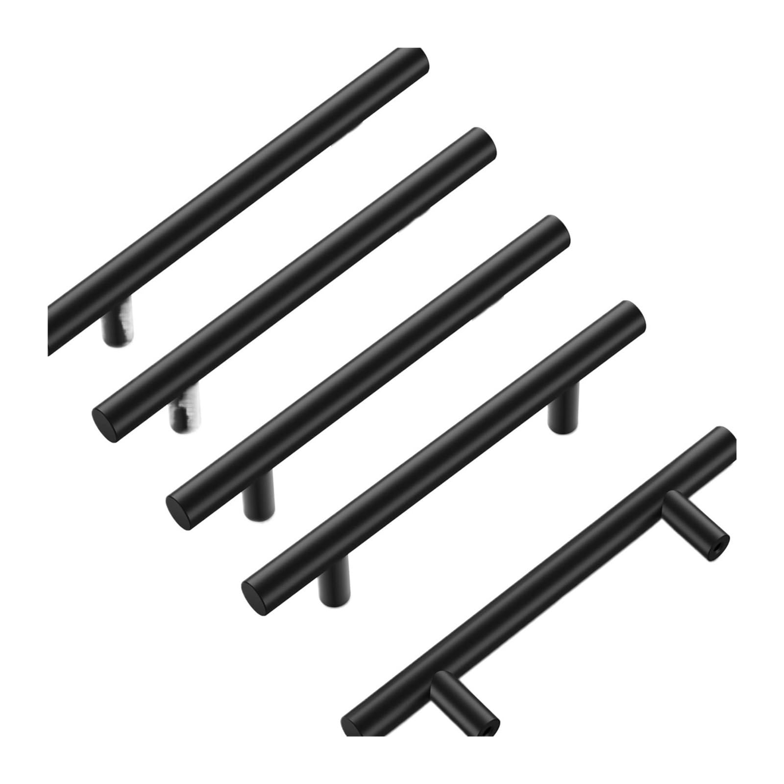 Znjamn Black 5 Pcs Classic Cabinet Handles Dresser Drawer Pulls, Bathroom Hardware, 96Mm Hole Centers For Cabinet