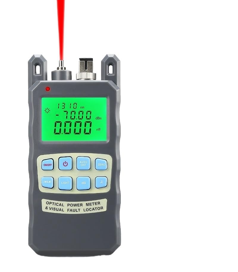 Uniwersalny miernik mocy optycznej z lokalizatorem uszkodzeń optycznych o mocy 1–50 mw, tester światłowodów,Odporny na Deszcz(30km)