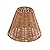 Aspen Creative 51003-2, Empire Clip-On Chandelier Lamp Shade, Natural Rattan, 3" Top X 6" Bottom X 5-1/4" Slant Height, Set of 2