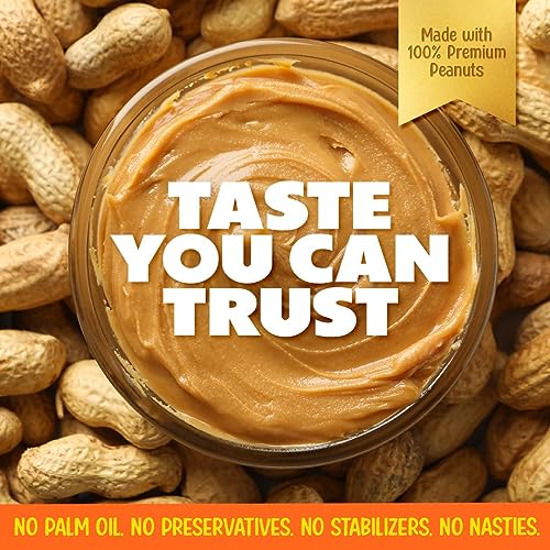 Image of Yogabar 100% Pure Peanut Butter | Creamy & Yummy Unsweetened | Slow Roasted | Non-GMO Premium Peanuts | No Added Sugar - 400gm