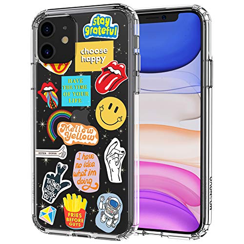 MOSNOVO iPhone 11 Case, Pop Culture Pattern Clear Design Transparent Plastic Hard Back