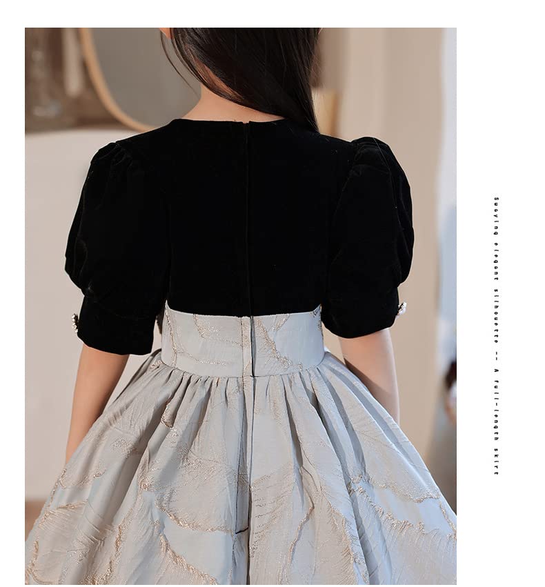 AINIFU Wedding Princess Dress Summer Girls' Piano Dress Host Dresses Birthday Party Dress4