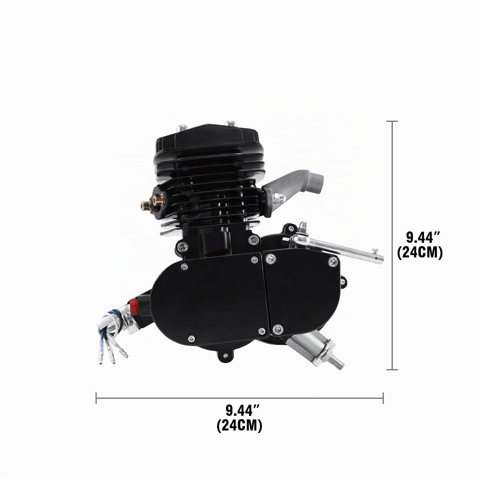 Kit Motor Bicicleta 2 Tiempos 80cc Gas Conversión Bicicleta Motorizada 28 Pulgadas Negro