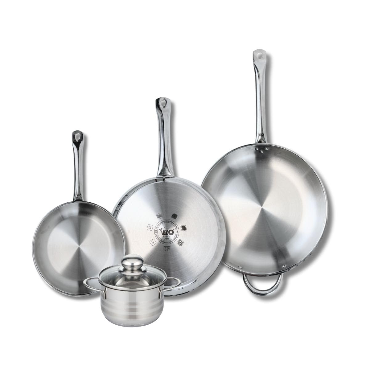 Elo Batterie cuisine 3 poêles 24/28/32 cm et faitout 14 cm