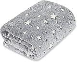 Wolldecke Kuscheldecke Kinderdecke Leuchtet im Dunkeln 150x200cm Sterndecke